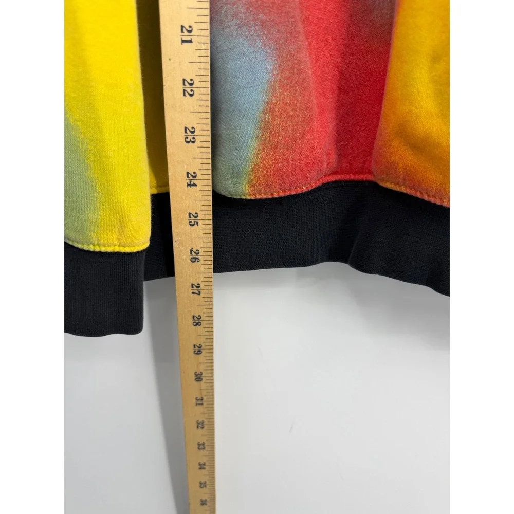 Nike Just Do It Tie Dye Pullover Hoodie Mens Large Yellow Red Blue Graphic